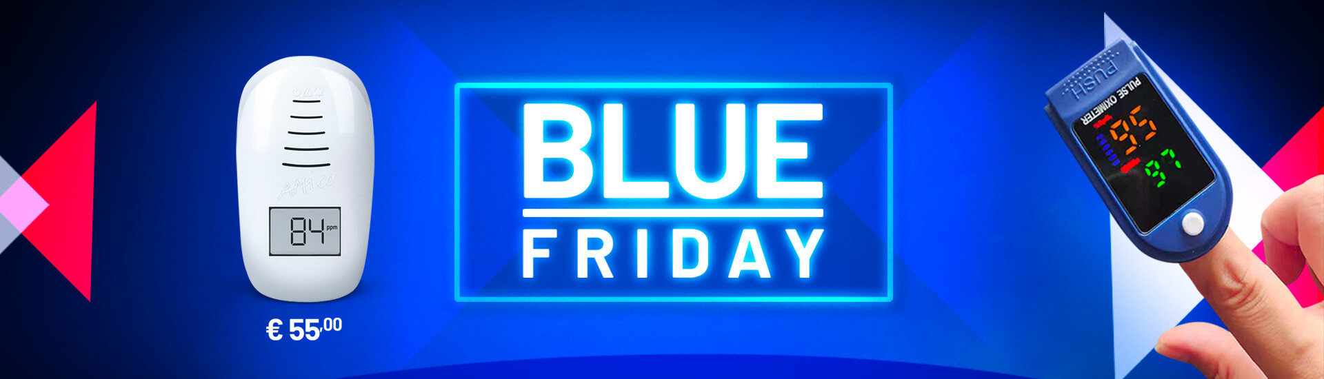 Col nostro Blue Friday insieme ad AmiCO in regalo un pratico pulsossimetro